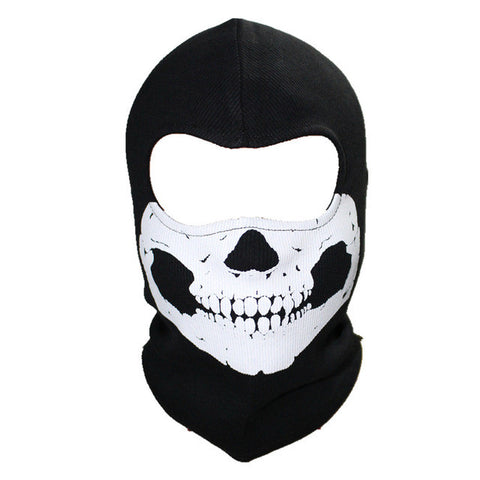 Black Punisher Mask Ghost Skull Wide