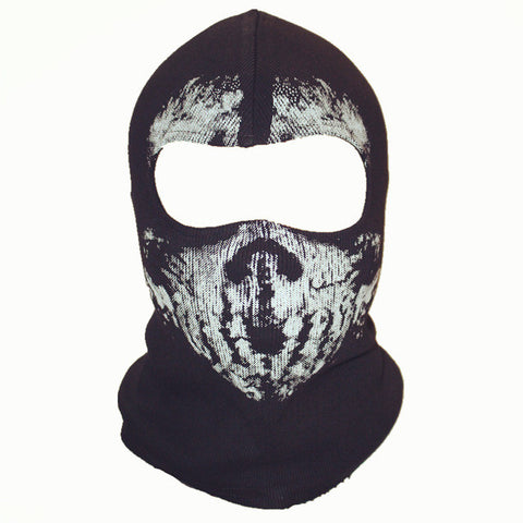 Black Punisher Mask Faced skull